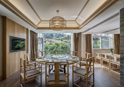 Dining area at Jiaye Mountain House