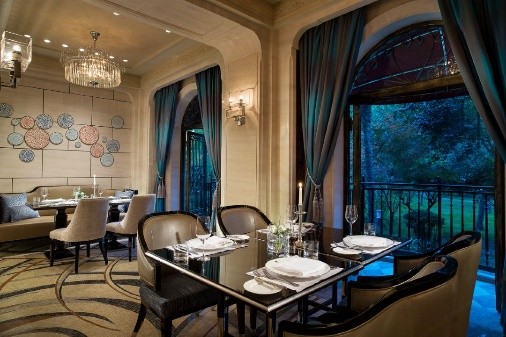 Dining room at the Sofitel Legendary Hotel on Renmin Square