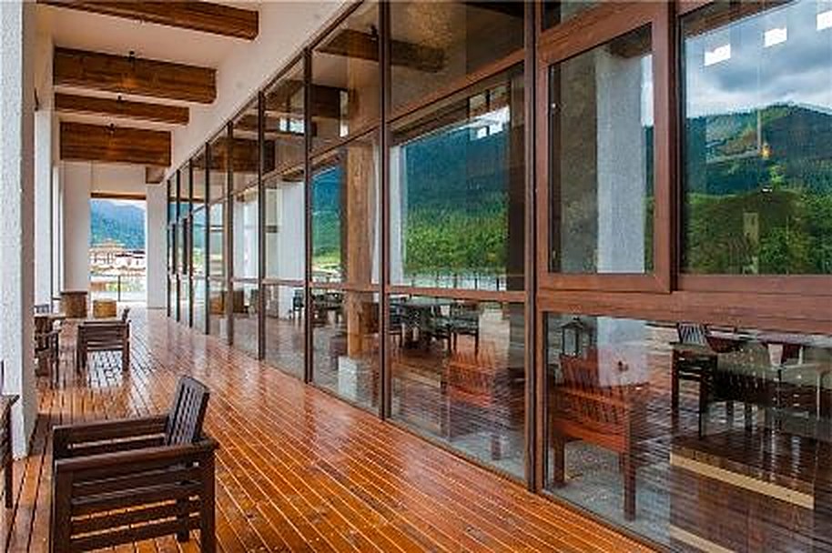 Timber-decked terrace at Artel Poly Linzhi